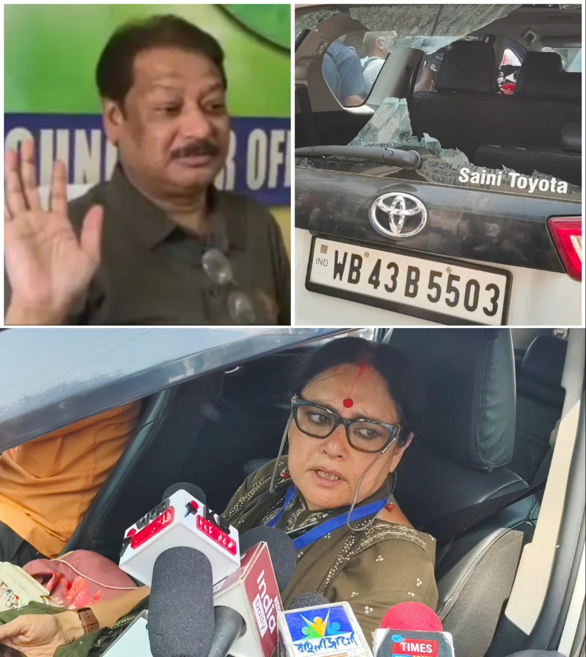 অগ্নিমিত্রার গাড়িতে হামলা না কি ‘সাজানো নাটক’! তুঙ্গে রাজনৈতিক পারদ