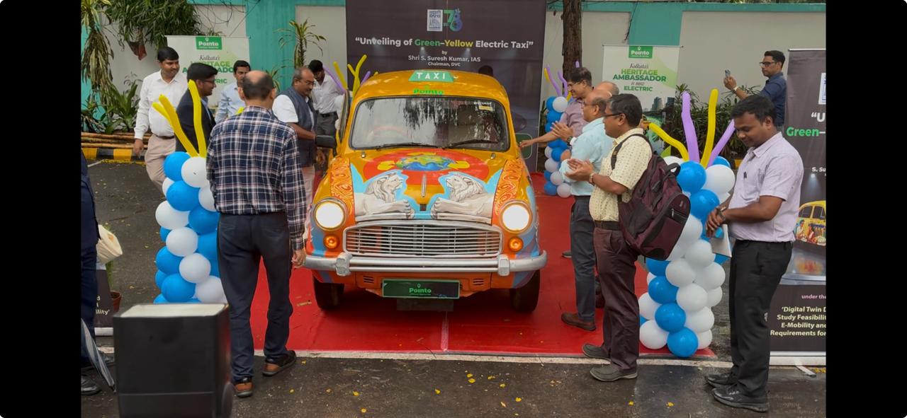 DVC in Collaboration with Jadavpur University, unveils ‘Green Yellow Taxi’ Prototype, Pioneering Sustainable Mobility through Retrofitted E-Mobility