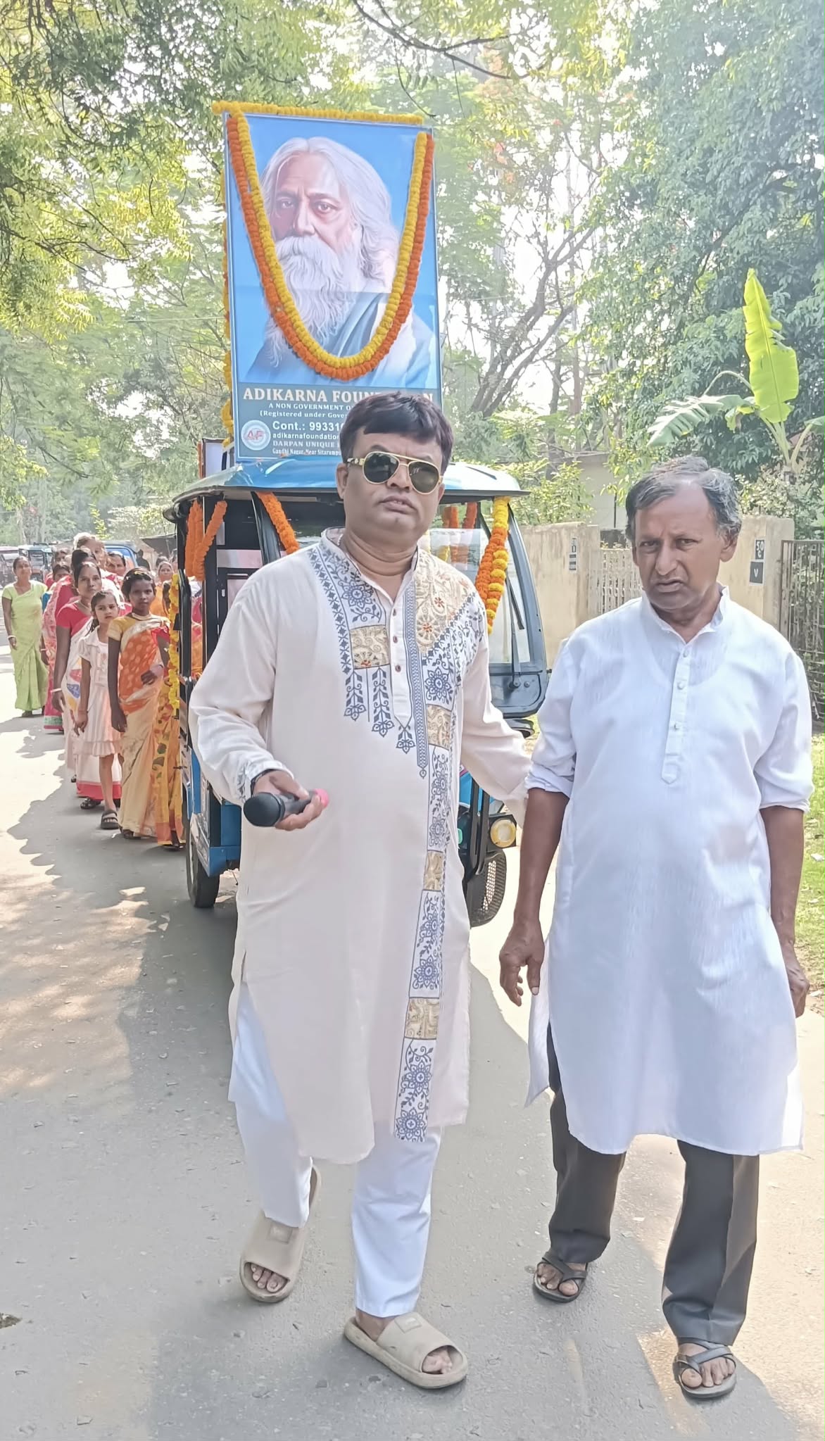 রবীন্দ্রজয়ন্তী উদযাপন ও নতুন সরকারের শপথ: সীতারামপুরে বর্ণাঢ্য প্রভাত ফেরি