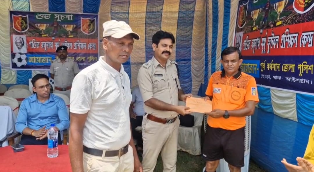 Football training for tribal people begins in Ausgram Football training for tribal people begins in Ausgram