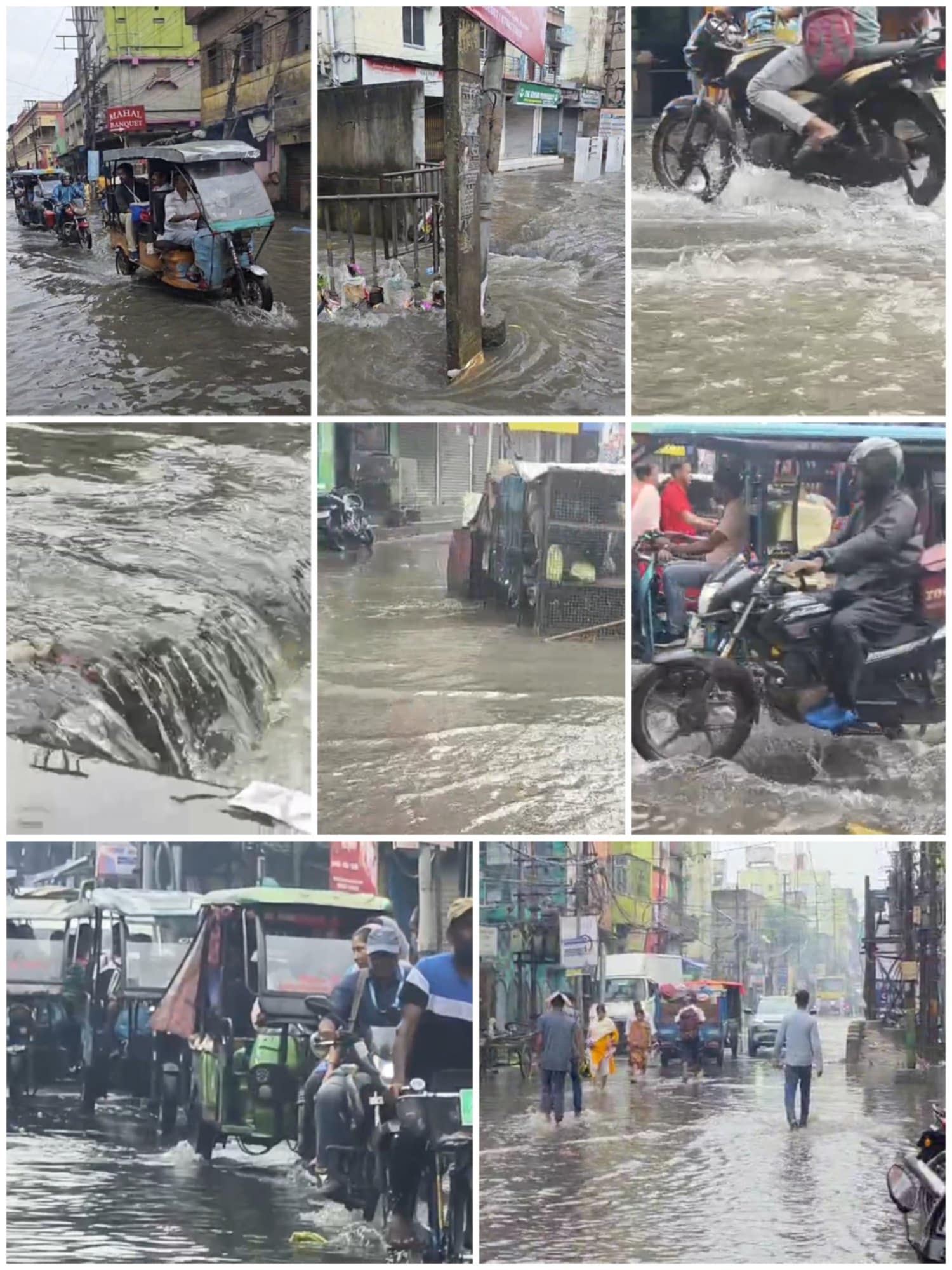 এক ঘন্টার প্রবল বৃষ্টিতে জলমগ্ন আসানসোলের একাধিক এলাকা